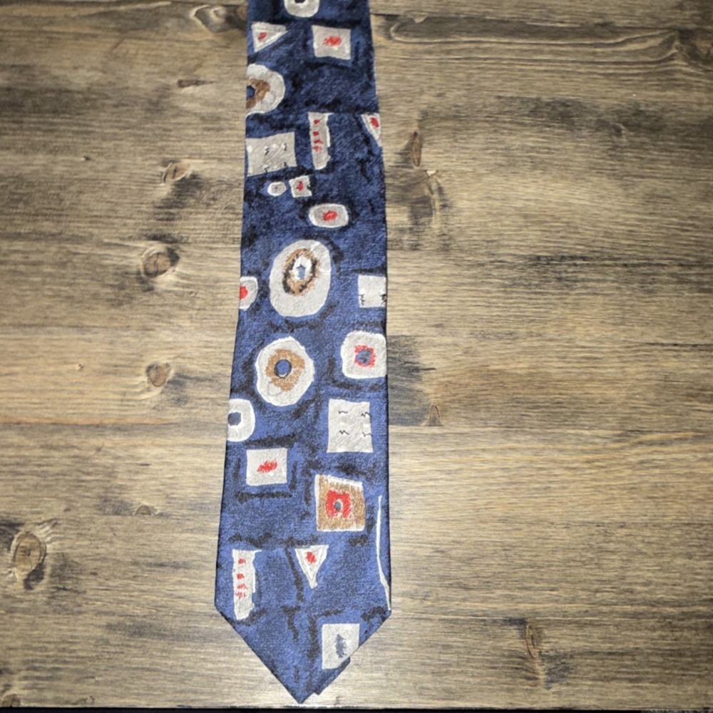 Vintage Levy's Nashville Bolgheri Silk Men's Tie: Geometric Satin Designer